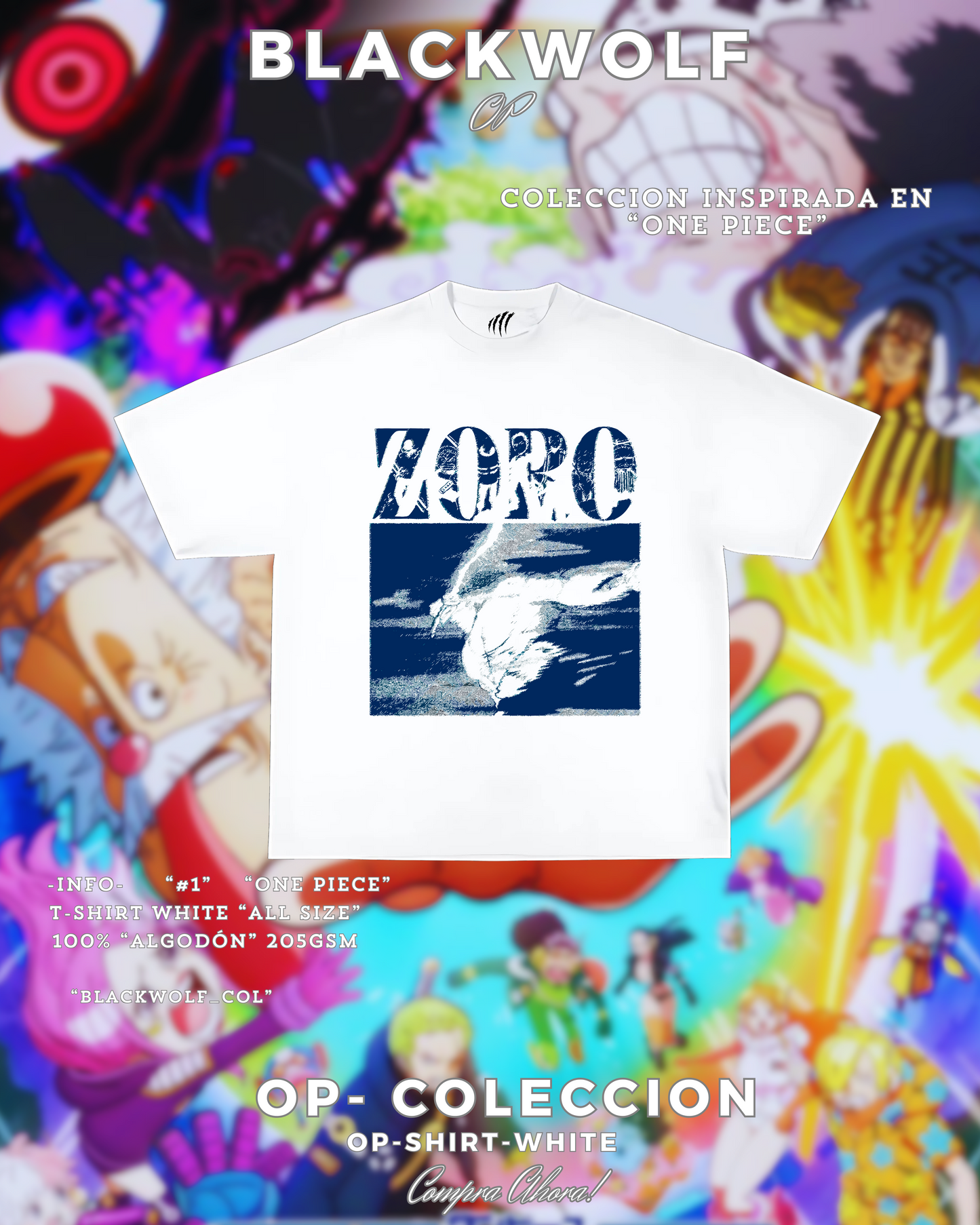 ZORO CAMISETA DE ONE PIECE
