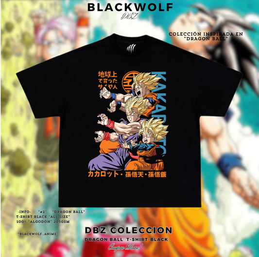 CAMISETA DE DBZ-GOKU, GOHAN, GOTEN