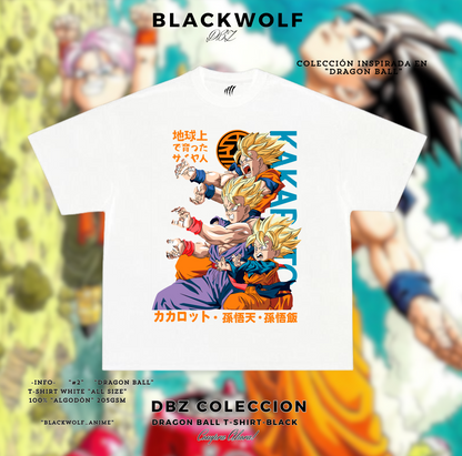 CAMISETA DE DBZ-GOKU, GOHAN, GOTEN
