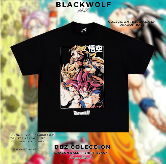 CAMISETA DE DBZ-GOKU FASES